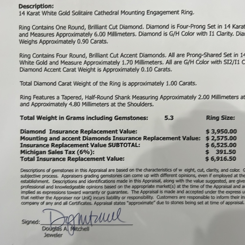 Diamond Engagement Ring - Picture 9 of 9